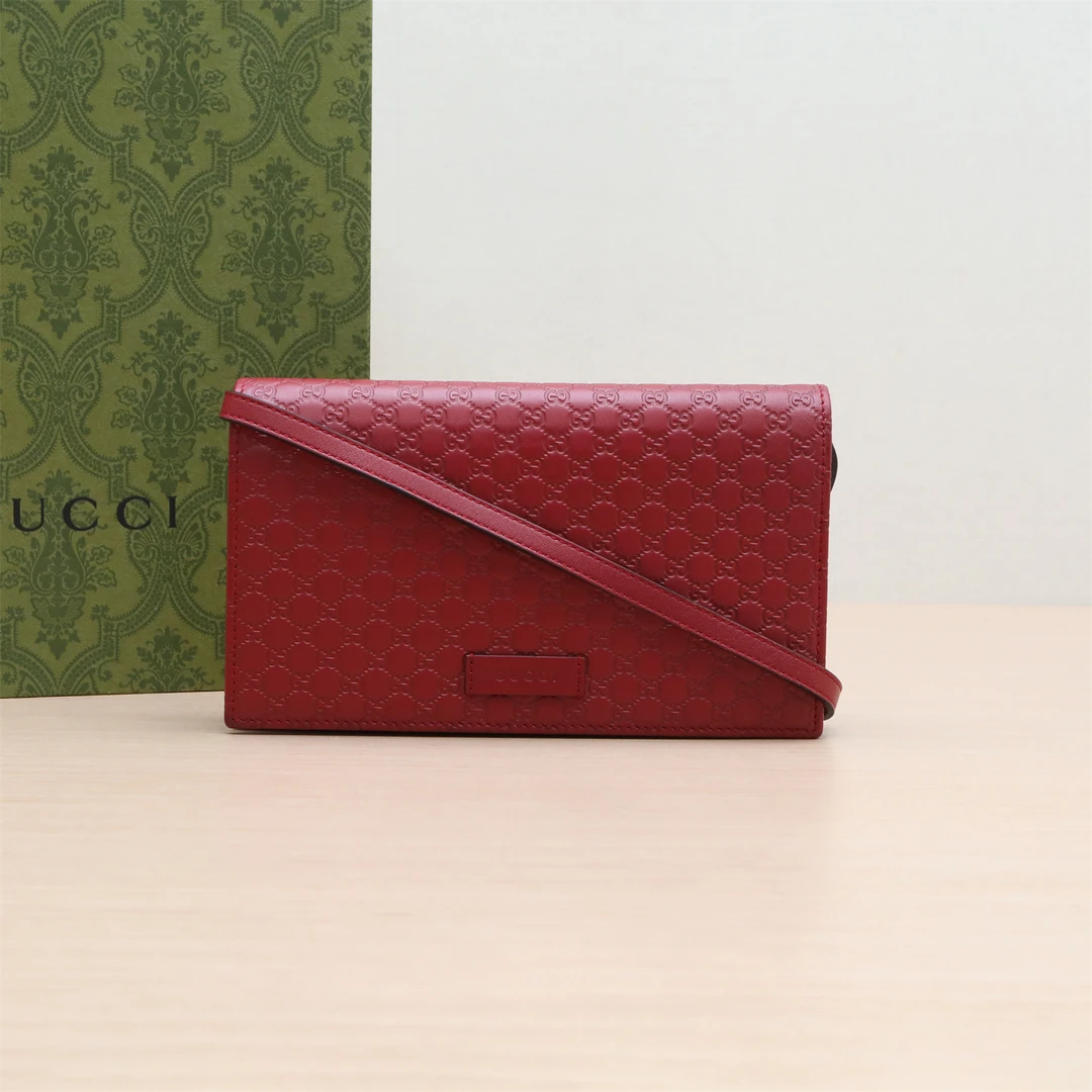 95新 GUCCI/古驰 woc斜挎包 红色 P244170655