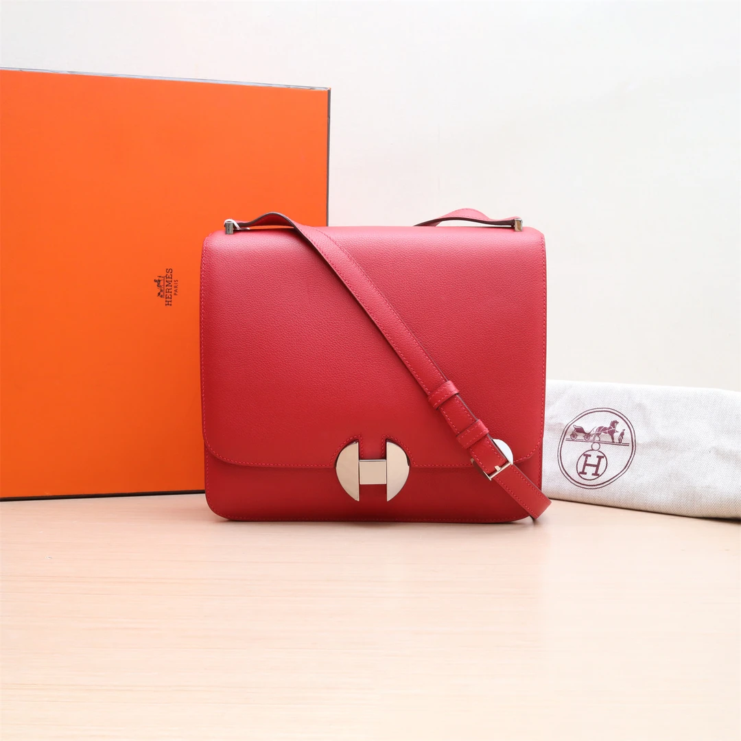 95新 Hermes/爱马仕 肩背包 Q5国旗红 斜挎包 P224296901