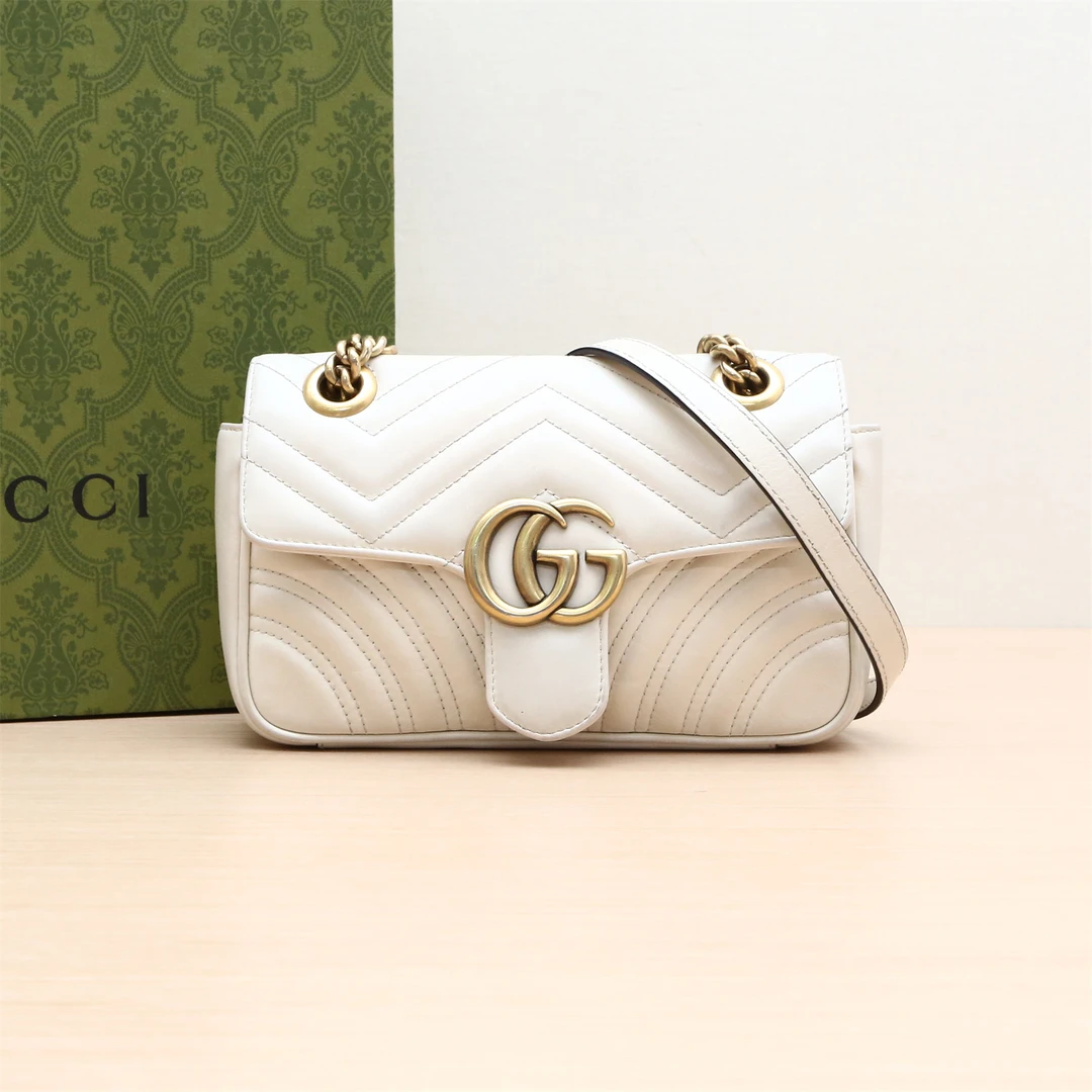 95新 GUCCI/古驰 GG Marmont 肩背包 Mini 22 单肩包 P234347642