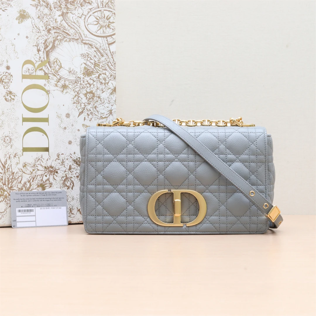 95新 DIOR/迪奥 斜挎包 中号 25.5 灰色2021 P244482369