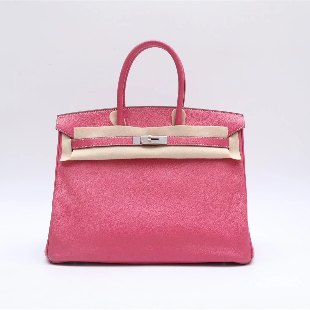 99新 Hermes/爱马仕 手提包Birkin 35 糖果粉框O P244068518