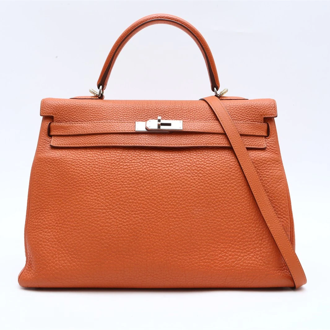 99新 Hermes/爱马仕 单肩包 Kelly35Togo皮 框O TOGO皮P234347457