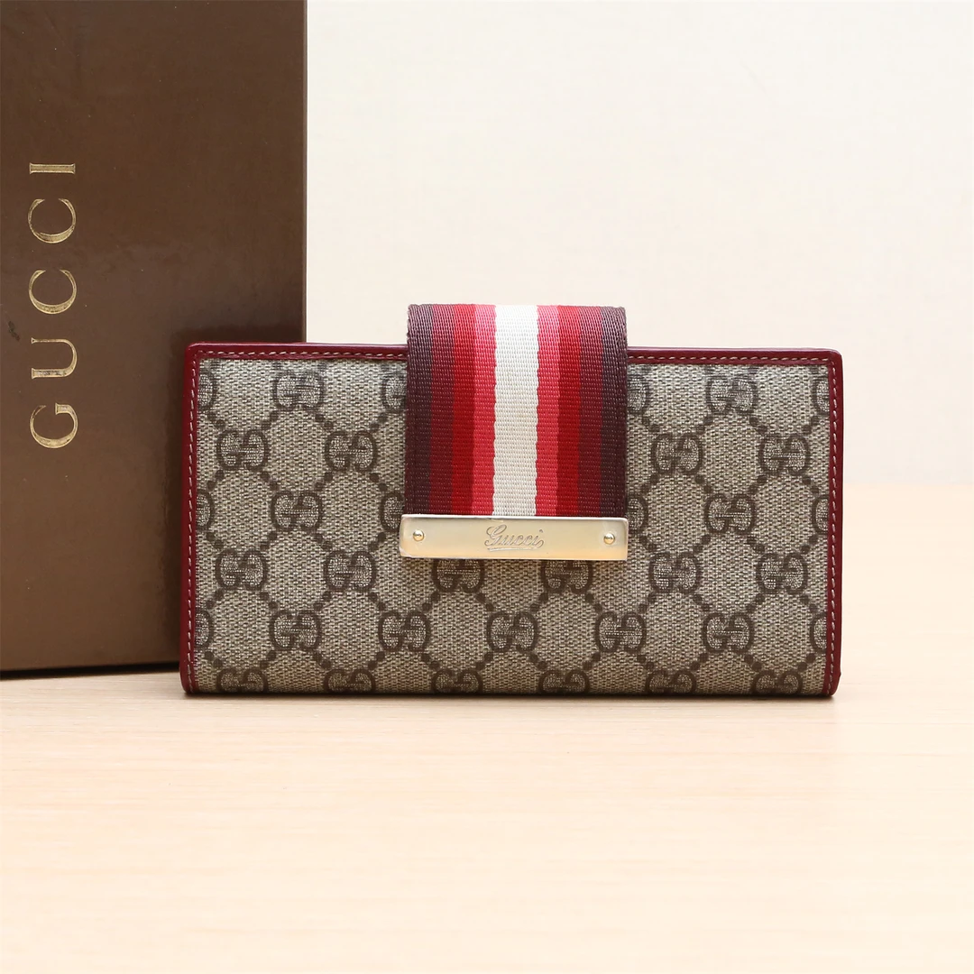 95新 GUCCI/古驰 钱包 乌木色 PVC P224828636