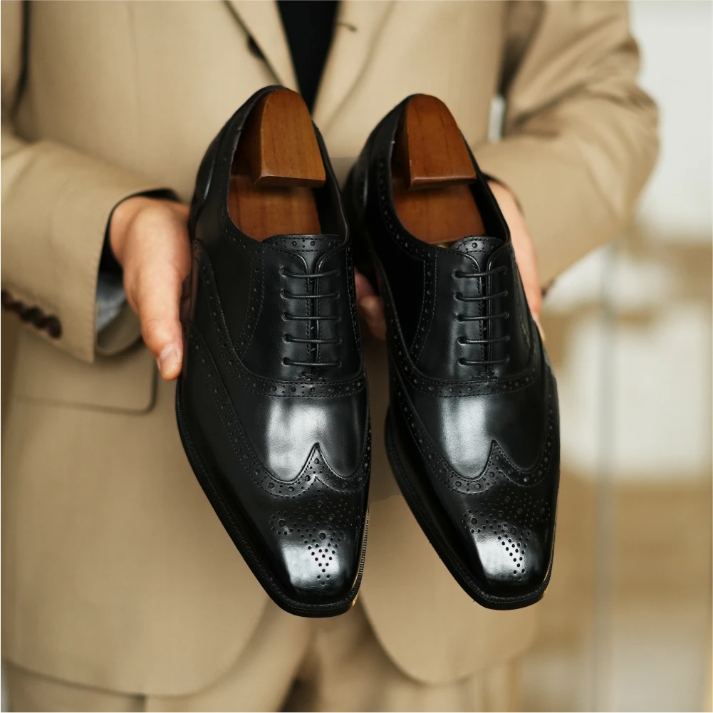 【10】【正装雕花牛津鞋】男士经典系带牛津款