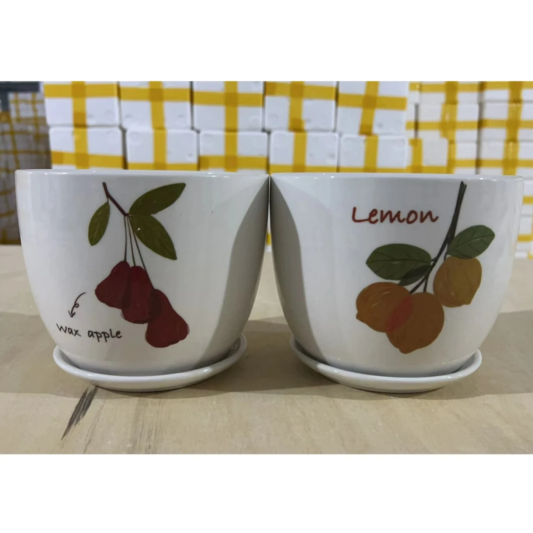 【直播专属链接】冰裂陶瓷花盆到手两个口17cm 高15cm(17-138)