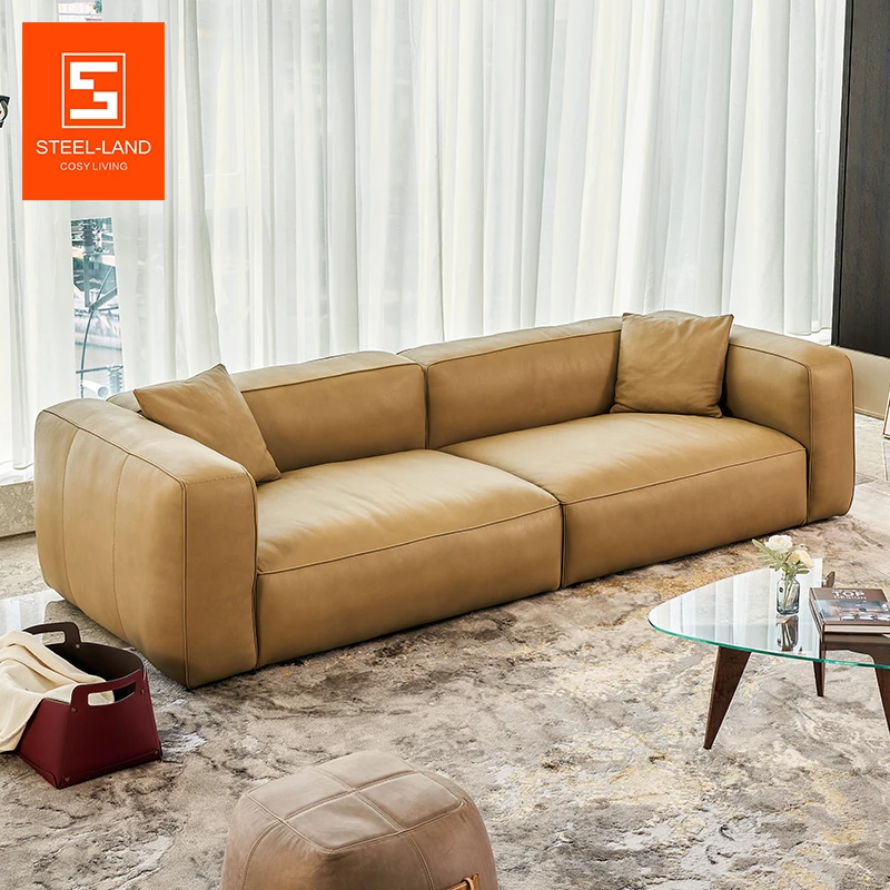 斯帝罗兰2023年新款意式极简真全皮沙发简约客厅沙发苯胺皮沙发