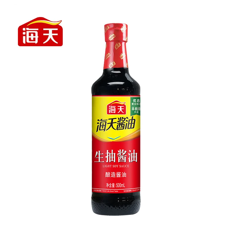 海天生抽酱油500ml酿制酱油凉菜炒菜火锅蘸食调味品家庭装 家用味