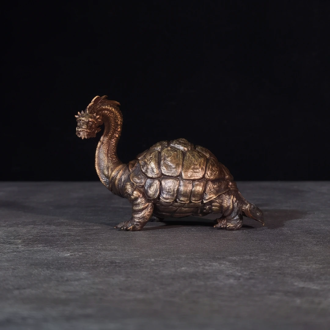 象外天工小荣归龙龟  创意 动物 铜雕塑 摆件桌面原创纯手工