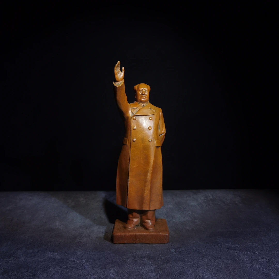 象外天工铜雕原创 挥手  铜雕塑摆件 中式手工纯手工客厅 老物件