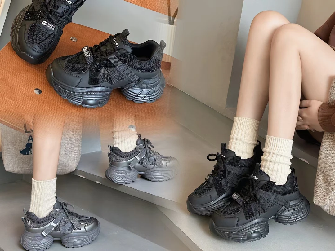 OWM厚底园头加绒老爹鞋