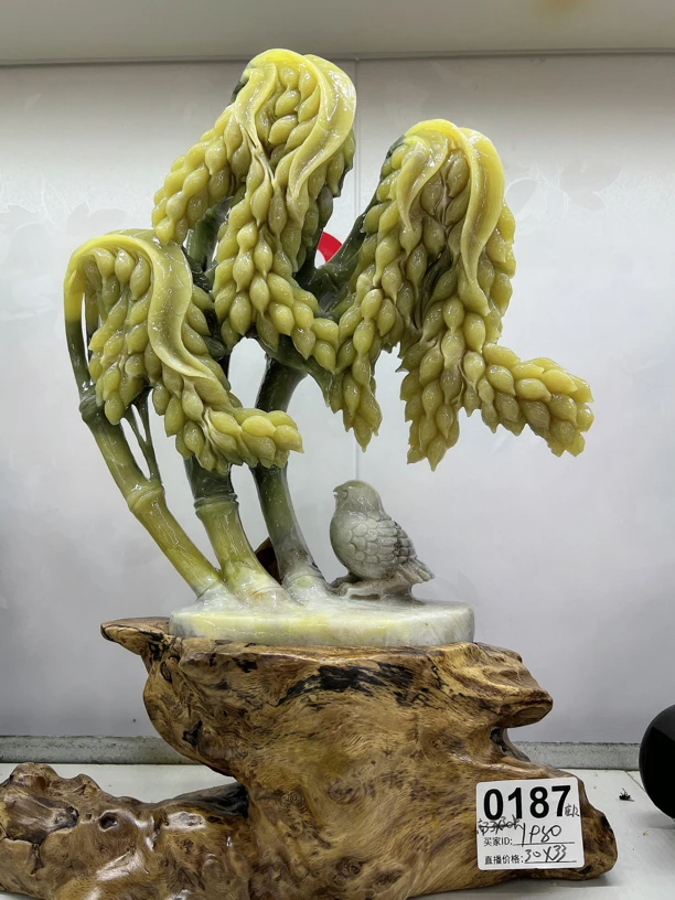 天然玉石岫玉摆件30长45高