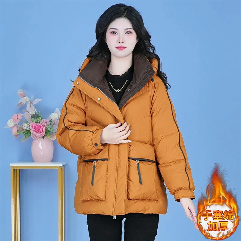 洋气时髦减龄宽松显瘦棉服女装2025冬季新款韩系加厚休闲百搭外套