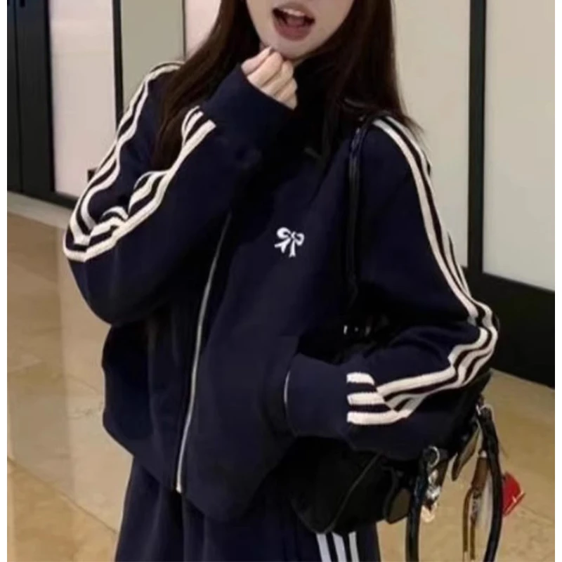 韩版撞色棒球服外套女2025春秋季新款小个子小众短款夹克开衫上衣