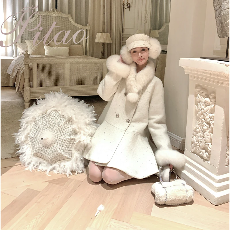 杜屁屁桃PITAO 原创【公主日记】羽绒服 秋冬中长款气质法式轻奢