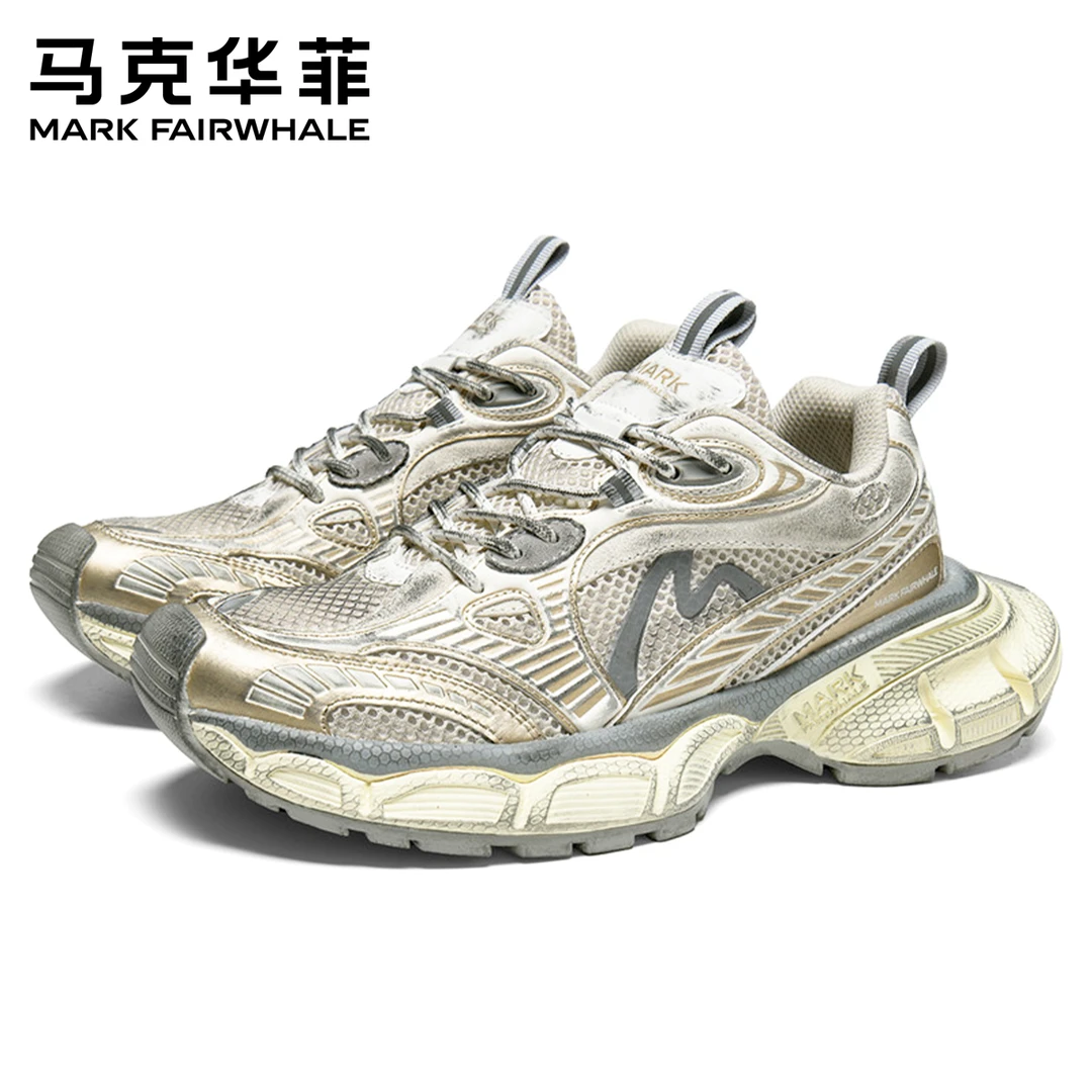 马克华菲新款春季老爹鞋时尚百搭时尚休闲男鞋轻便舒适男士运动鞋