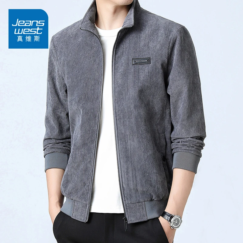 真维斯春季休闲男外套春秋季新款潮牌高级男装百搭宽松夹克上衣男
