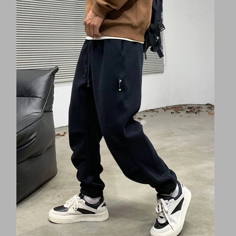 GD褶皱伞兵束脚卫裤春夏美式纯色宽松运动裤休闲裤百搭潮流新款-5
