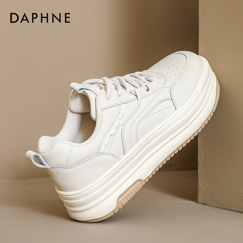 达芙妮厚底小白鞋女2025百搭新款爆款平底百搭休闲女鞋子运动板鞋