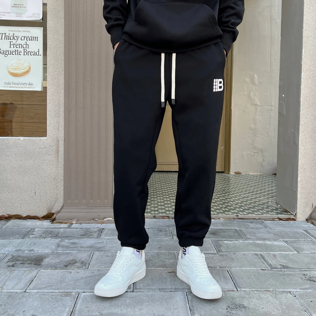 2023新款加绒加厚男卫裤休闲裤运动时尚百搭宽松纯色加绒男卫裤