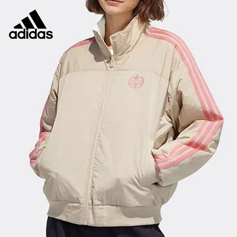 Adidas/阿迪达斯官方女子双面穿立领保暖运动棉服加厚外套 H52960