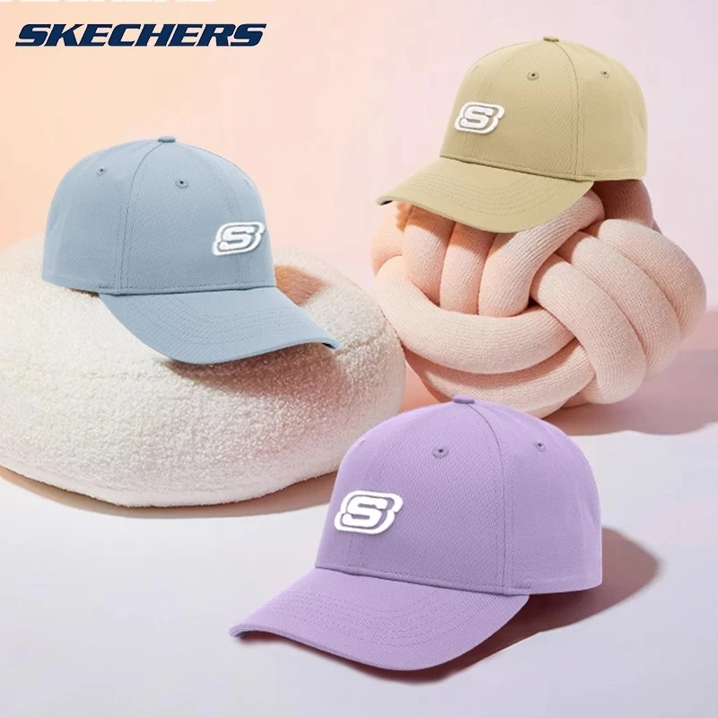 skechers斯凯奇帽子男女潮休闲百搭鸭舌帽可调节显脸小硬顶棒球帽