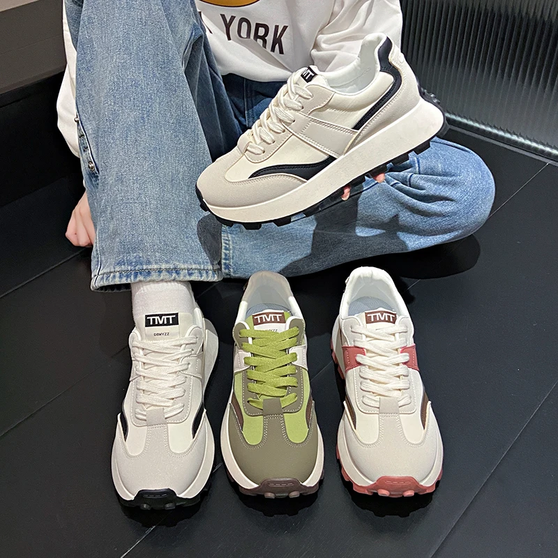 超火阿甘鞋女2024新款春季厚底增高跑步鞋女生休闲百搭德训潮鞋