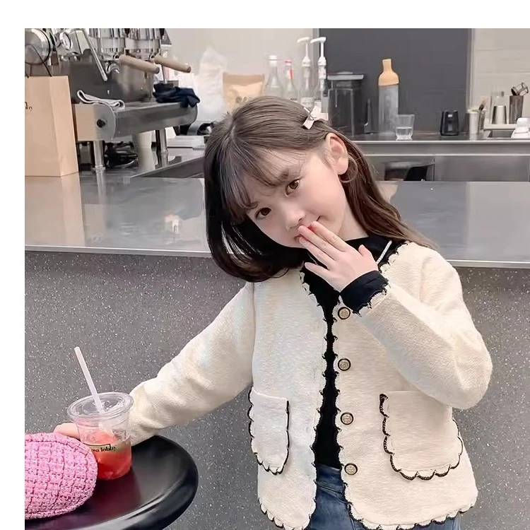 女童外套秋款2023新款洋气儿童秋装小女孩童装小香风上衣炸街潮