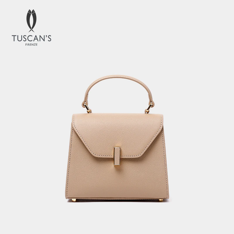 TUSCAN'S时尚百搭简约女士真皮气质单肩斜挎手提包轻奢小方包