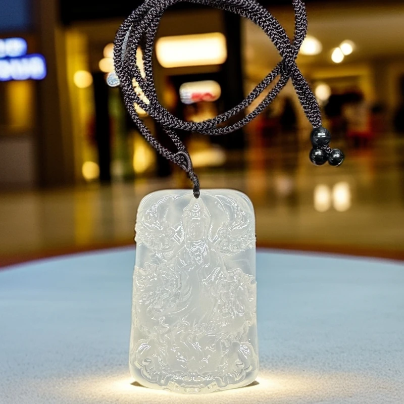 变色血沉宝 遇太阳光紫外线自动变色 血辽 家居饰品 双面御龙观音