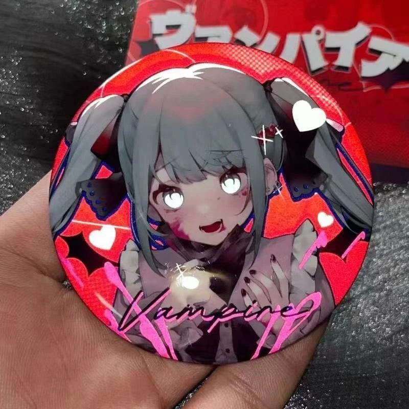 初音未来Miku吸血鬼双闪反光吧唧动漫周边二次元同人谷美徽章挂件