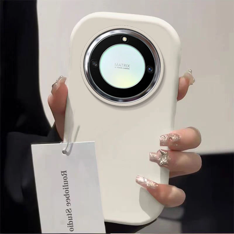 小众纯色荣耀X40手机壳荣耀X40I胖墩金属框新款硅胶潮牌ins