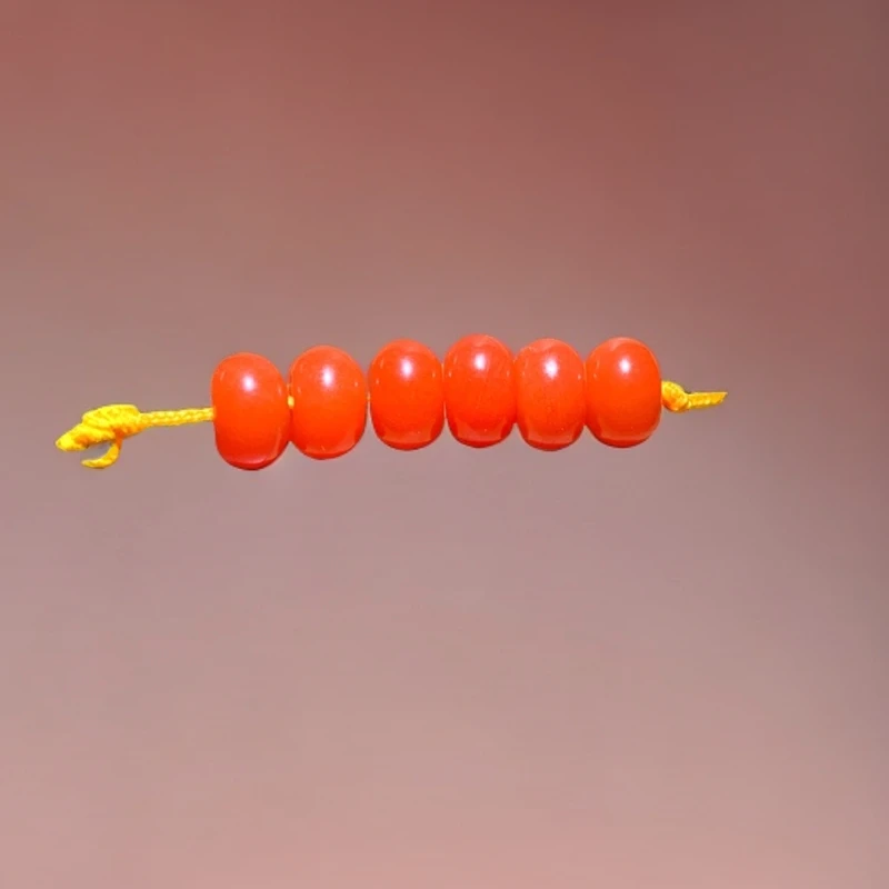 保山 隔片配珠【直径8厚5】一组六片佩戴保养天然满肉红润饱满