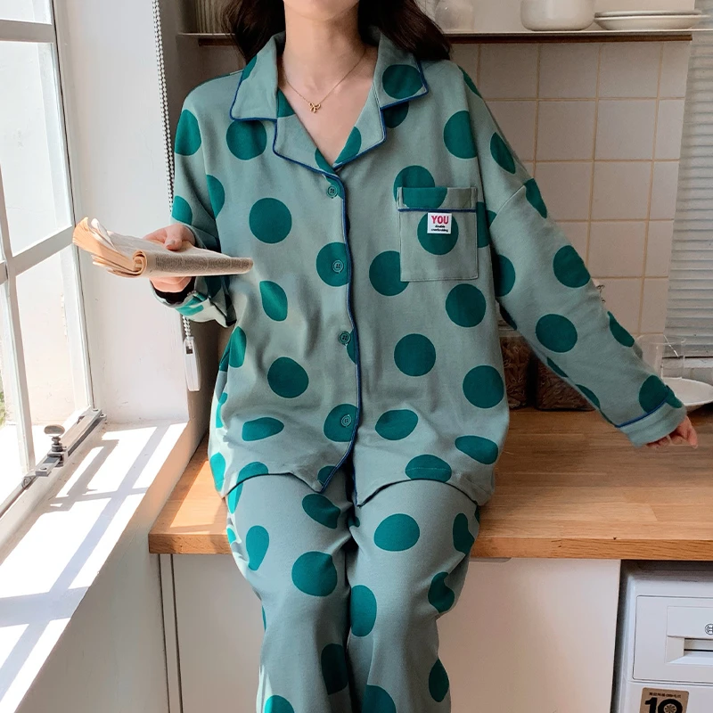 可外穿睡衣女春秋2024新款宽松长袖高颜值套装学生日系简约家居服