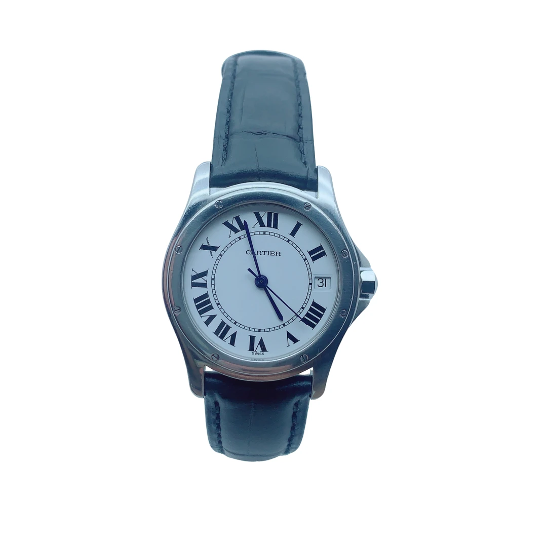 95新 Cartier/卡地亚 51804/自动机械腕表/33盘/带扣后配