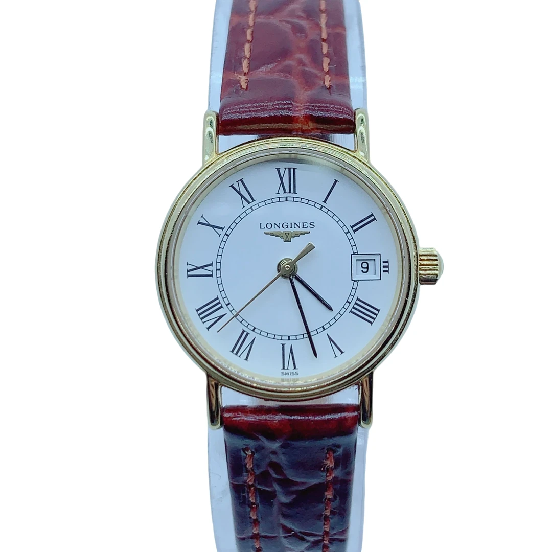 95新 Longines/浪琴 70252/女士石英腕表/25盘/表带扣后配