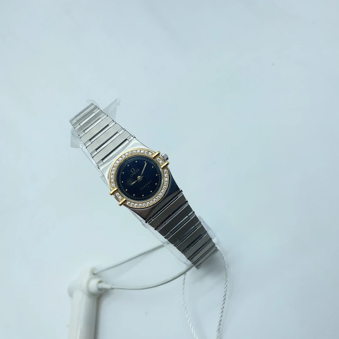 95新 Omega/欧米茄 70030/星座系列/女士石英腕表/23盘/后钻盘
