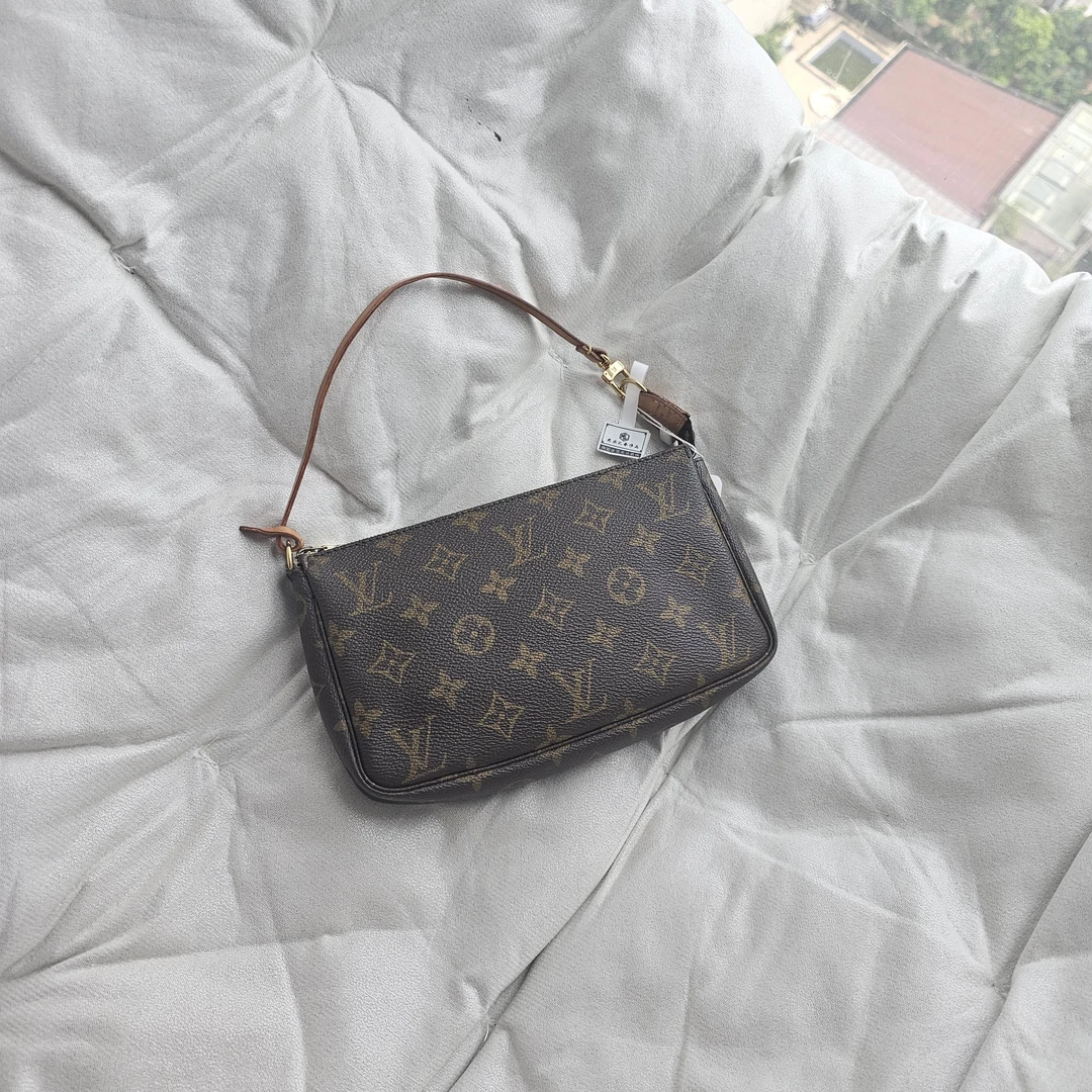 95新 LouisVuitton/路易威登 802930 LV老花大麻将包经典中古