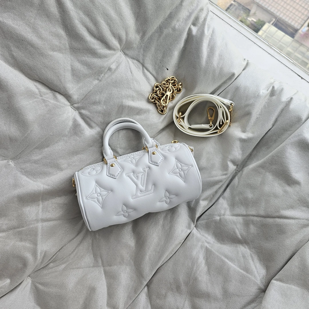 95新 LouisVuitton/路易威登 805324 lv白色泡芙芯片巴比龙单肩包