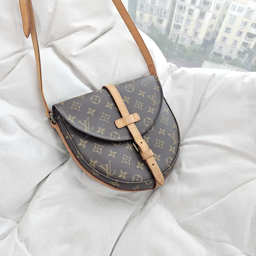 95新 LouisVuitton/路易威登 803612 LV老花中古小盾牌单肩包