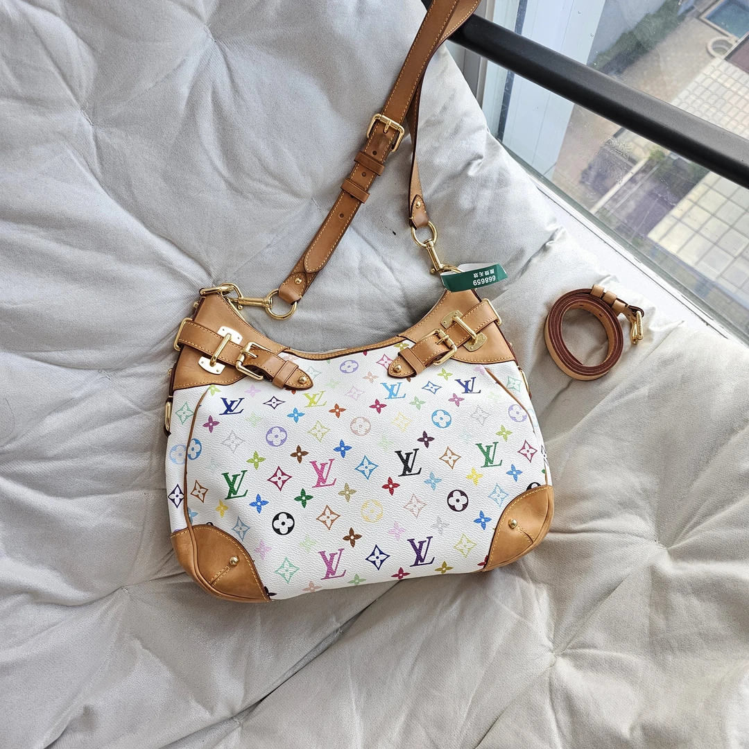 95新 LouisVuitton/路易威登 802638 LV白三彩单肩包