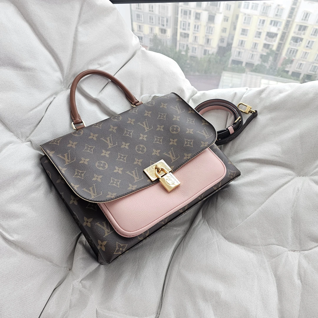 95新 LouisVuitton/路易威登 802555 LV老花邮差锁头手提单肩包