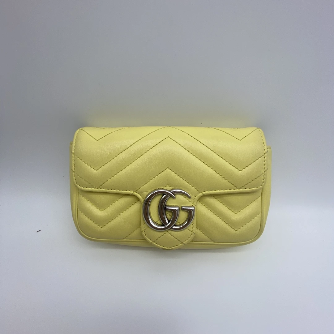 95新 GUCCI/古驰 801494 古驰小鸡黄迷你马蒙