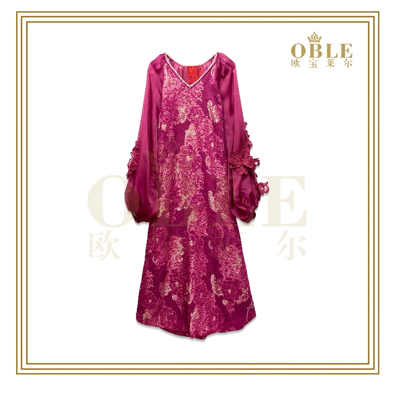 【欧宝莱尔】OBLE  新款气质轻奢时尚女装连衣裙约定61-6611