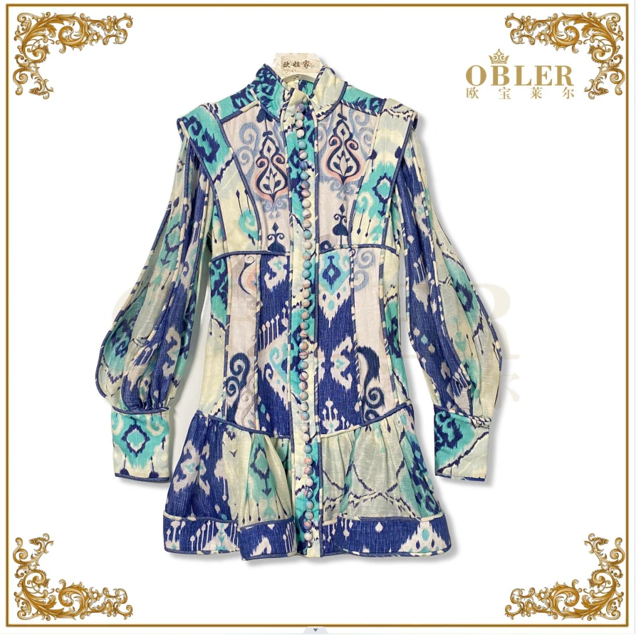 【澳洲小众】OBLE欧宝莱尔女装2022新款82长连衣裙 502-210078