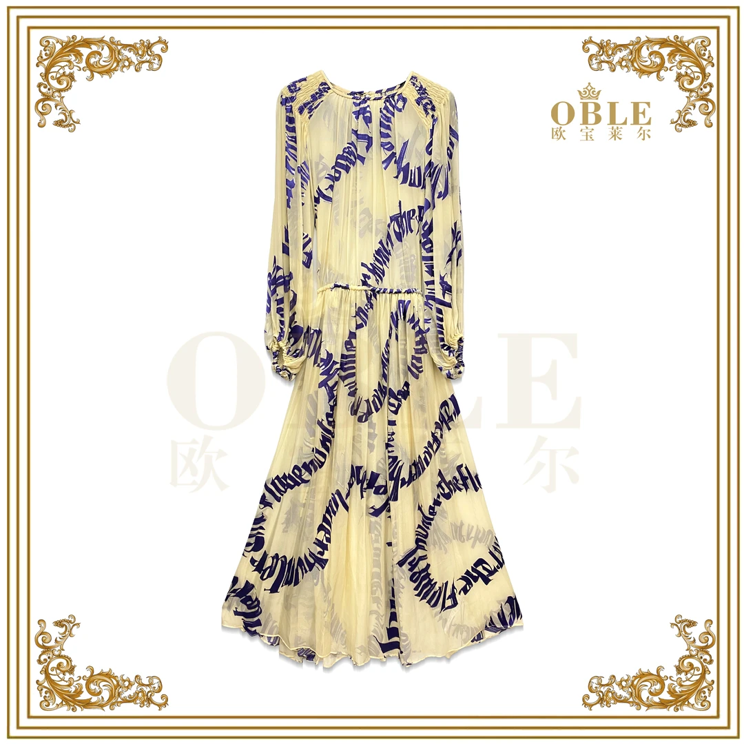 【澳洲小众】OBLE 欧宝莱尔 新款 真丝连衣裙 25-210432