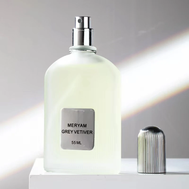 【高】灰色香根草清爽男士香水中性香木质香持久留香清新纯净55ml