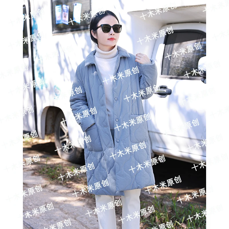 晴好/十木米原创冬季新款全棉葫芦绗棉文艺百搭棉服外套女