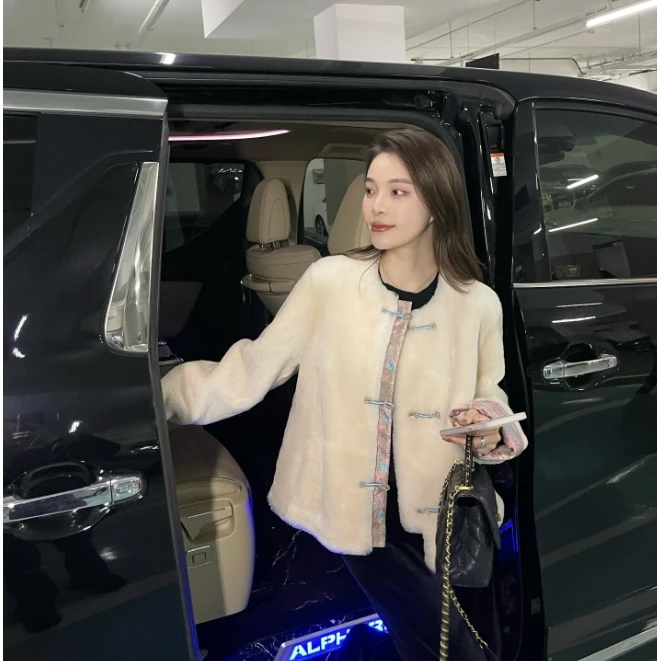 “柔珠小姐”新中式国风绵羊皮绵羊毛9032