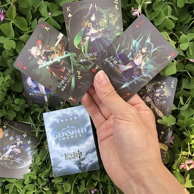 动漫钟离雷电将军宵宫珊瑚宫心海云堇荒泷一斗扑克牌周边卡牌