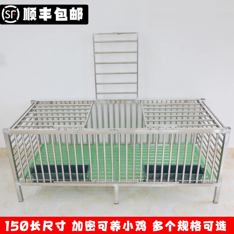 正宗不锈钢加厚加粗家用大号户外室内养鸡笼大容量150长60高60宽